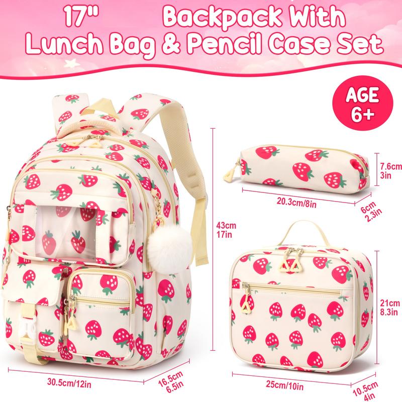 Fimibuke 3-in-1 Kids Backpack Set with Lunch Bag & Pencil Case