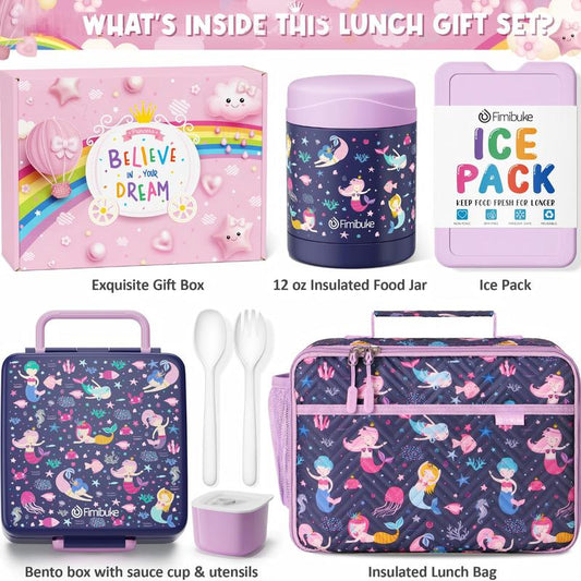 Fimibuke Bento Lunch Box with 4 Compartments – Multiple Set Options