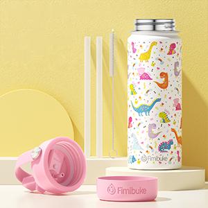 Fimibuke Insulated Water Bottle - BPA-FREE 18/8 Stainless Steel Cup with Straw Travel Tumbler Double Wall Vacuum Leak Proof Water Bottle for School Boys Girls dealsforyoudays