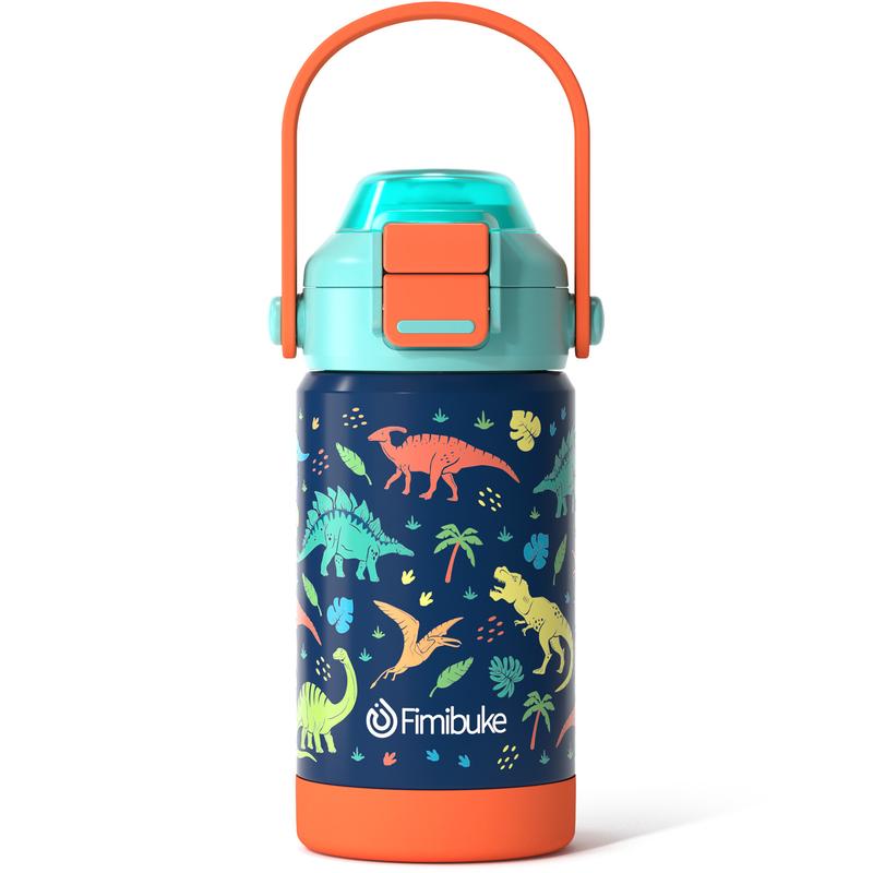 Fimibuke BPA-Free Insulated Water Bottle – 14/18oz Leak-Proof with 2-in-1 Lid