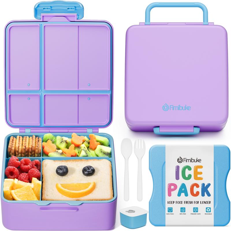 Fimibuke Bento Lunch Box, Leak-proof,4-Compartment,BPA Free,Dishwasher Safe, Utensils Set,Birthday's Gift,Back to School Gift Dealsforyoudays
