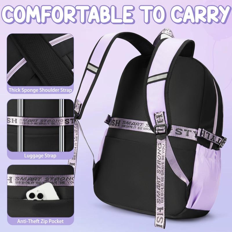 Fimibuke 3-in-1 Waterproof School Backpack Set with Lunch Bag & Pencil Case