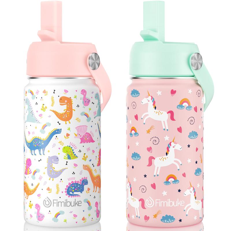 Fimibuke Insulated Water Bottle – BPA-Free Stainless Steel, Leak-Proof, with Straw