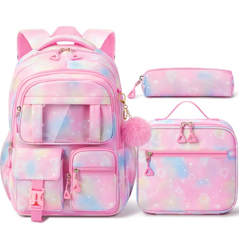Fimibuke 3-in-1 Waterproof School Backpack Set with Lunch Bag & Pencil Case