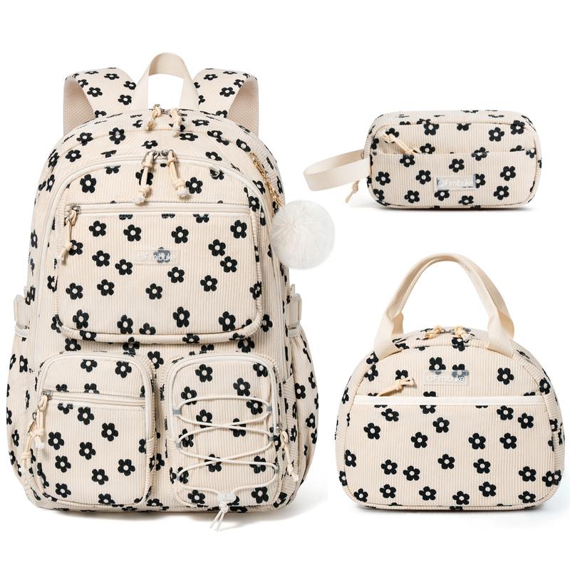 Fimibuke 3-in-1 Waterproof School Backpack Set with Lunch Bag & Pencil Case