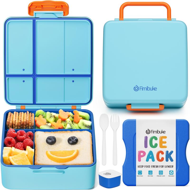 Fimibuke Bento Lunch Box, Leak-proof,4-Compartment,BPA Free,Dishwasher Safe, Utensils Set,Birthday's Gift,Back to School Gift Dealsforyoudays