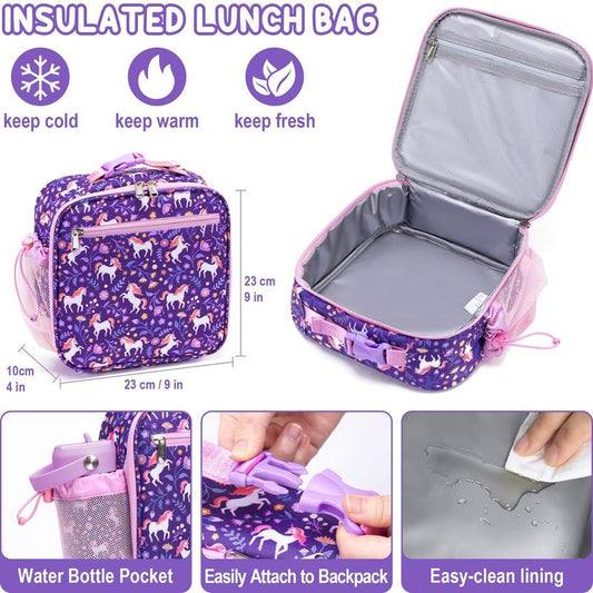 Fimibuke Bento Box – BPA-Free Leakproof Lunch Box with Thermos, Utensils & Jar